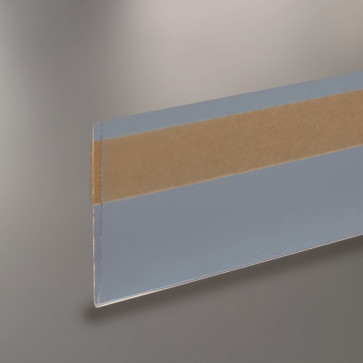 Profil porte-étiquette papier plié adhésif antireflet Hauteur 40 mm - Longueur 1330 mm - Dos 36 mm