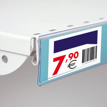 Profil porte-étiquette papier extrudé adhésif 60 x 1325 mm