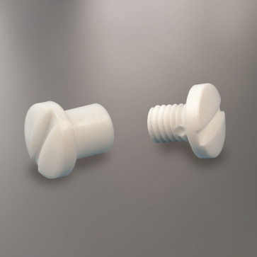 Vis de reliure plastique Ø 8 mm - Blanc - Serrage 19 mm