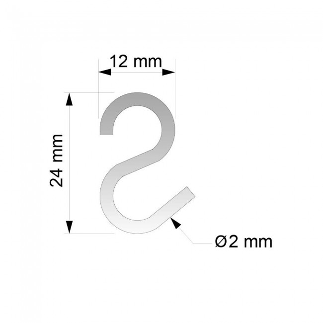 Lot De 50 Crochets En S (esse) En Fil Longueur 26mm - Neuf Sous Emballage, Accessoire Bricolage