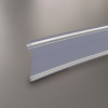 Porte-étiquette fil transparent Hauteur 40 mm - Longueur 2500 mm - Sans encoche - Ouverture arrière