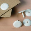 Bouton pression Ø 28 mm - Blanc - Serrage 15 mm