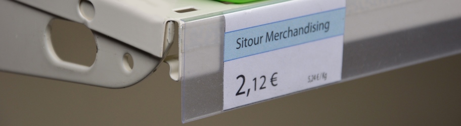 Profil porte étiquettes adhésif 1320X30 mm - L'Ensemblier